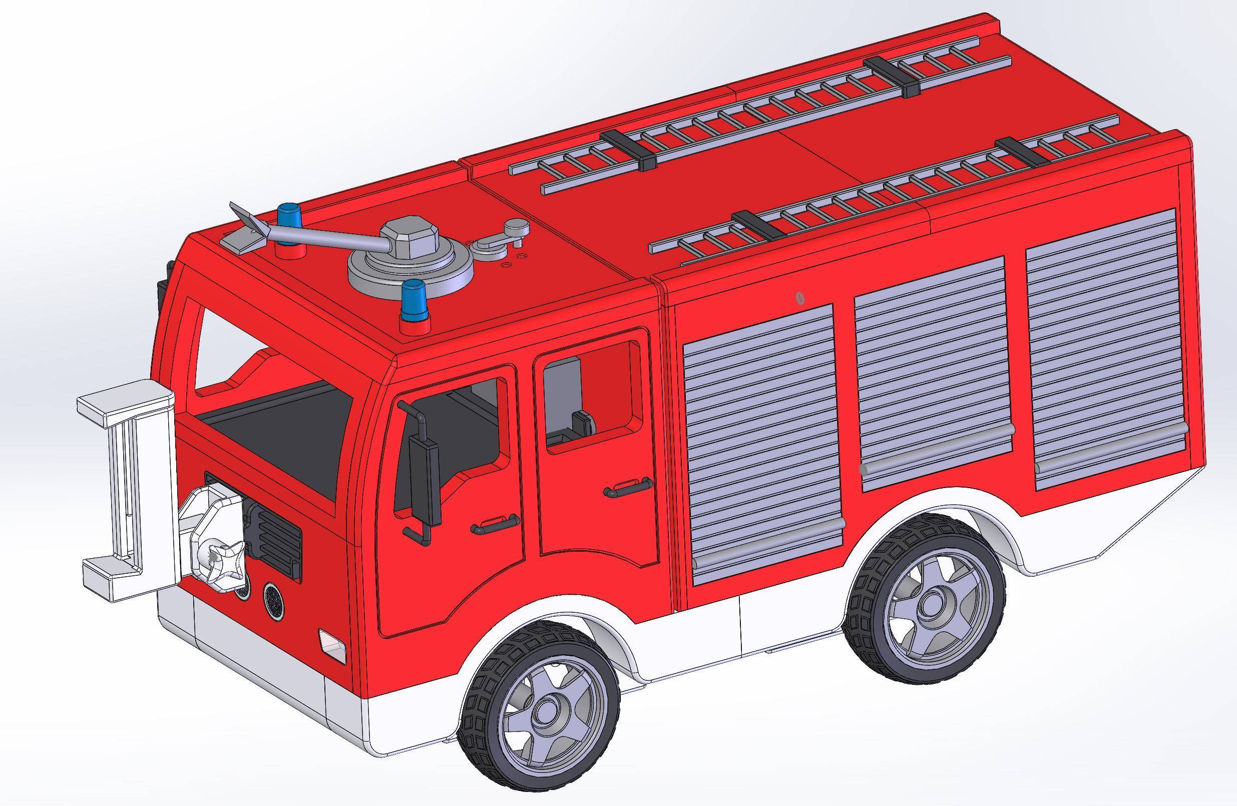Als Feuerwehrfahrzeug gestalteter OpenBot
